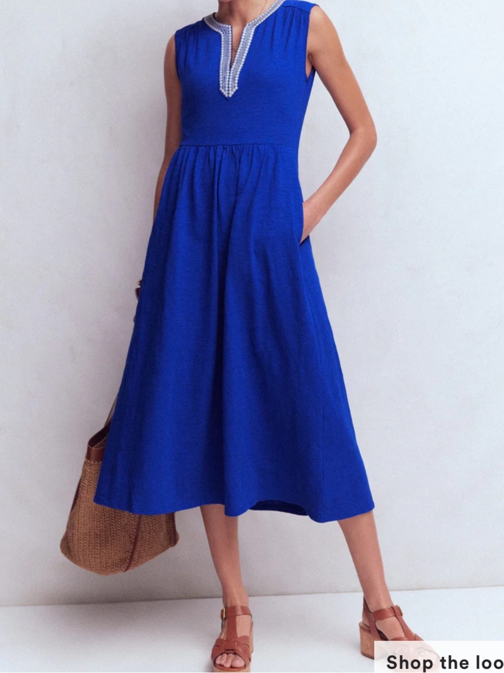 Boden May Jersey Midi Dress
Bright Blue & White Trim Women’s Sizes 12R